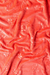 AW24-Peach Double Ply Fleece Throw