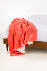 AW24-Peach Double Ply Fleece Throw