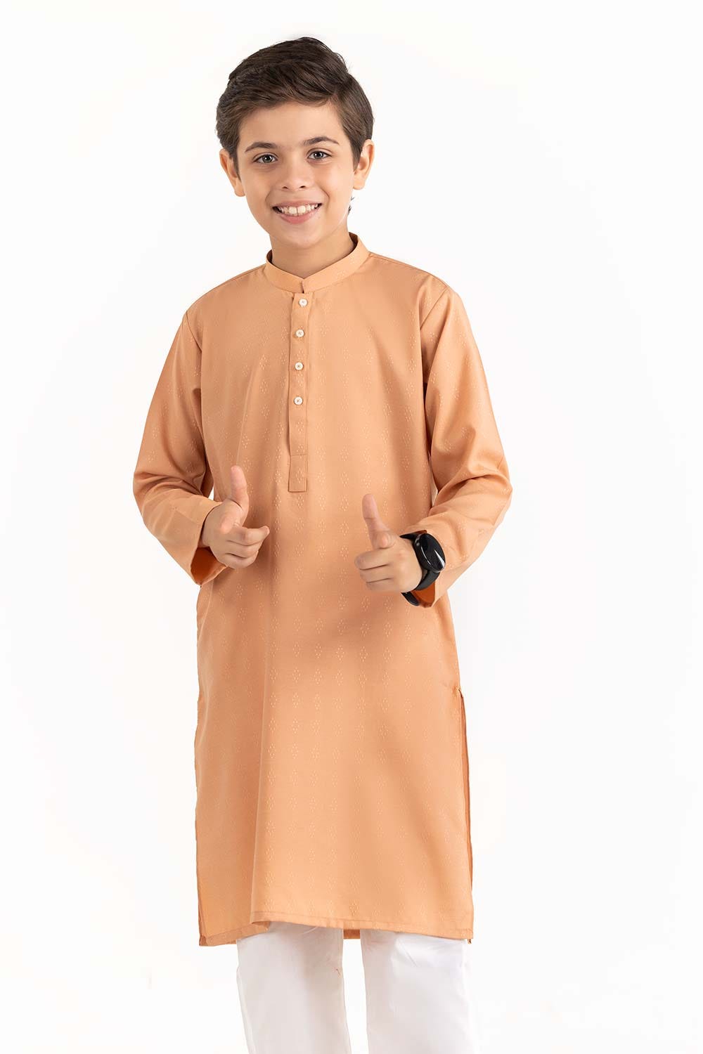 Peach Basic Kurta KR-KPLN22-073