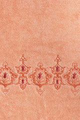 Peach 3 Pcs Combed Embroidered Towel Set
