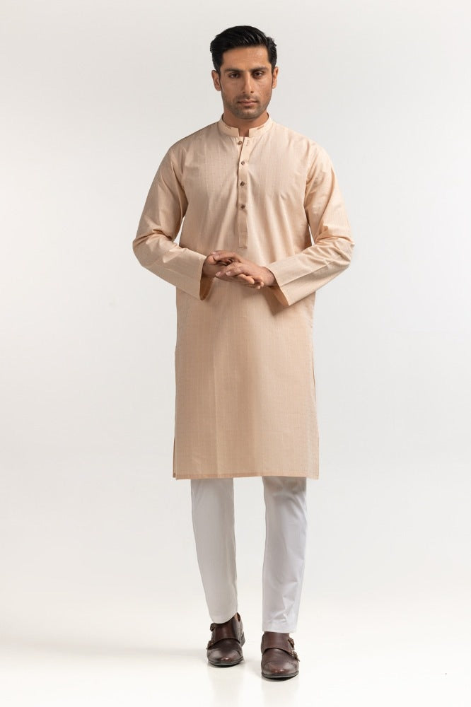Peach Embroidered Kurta KR-EMB24-028