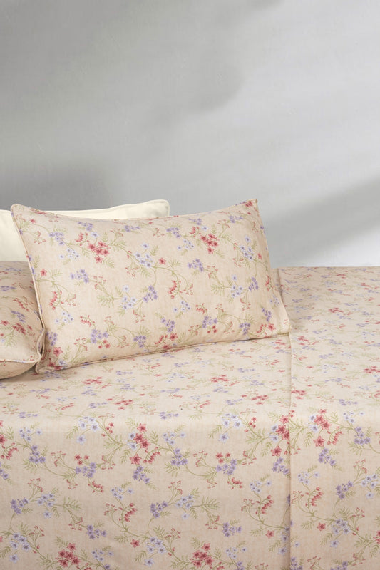 Peachy Flora T-200 Bed Sheet Set