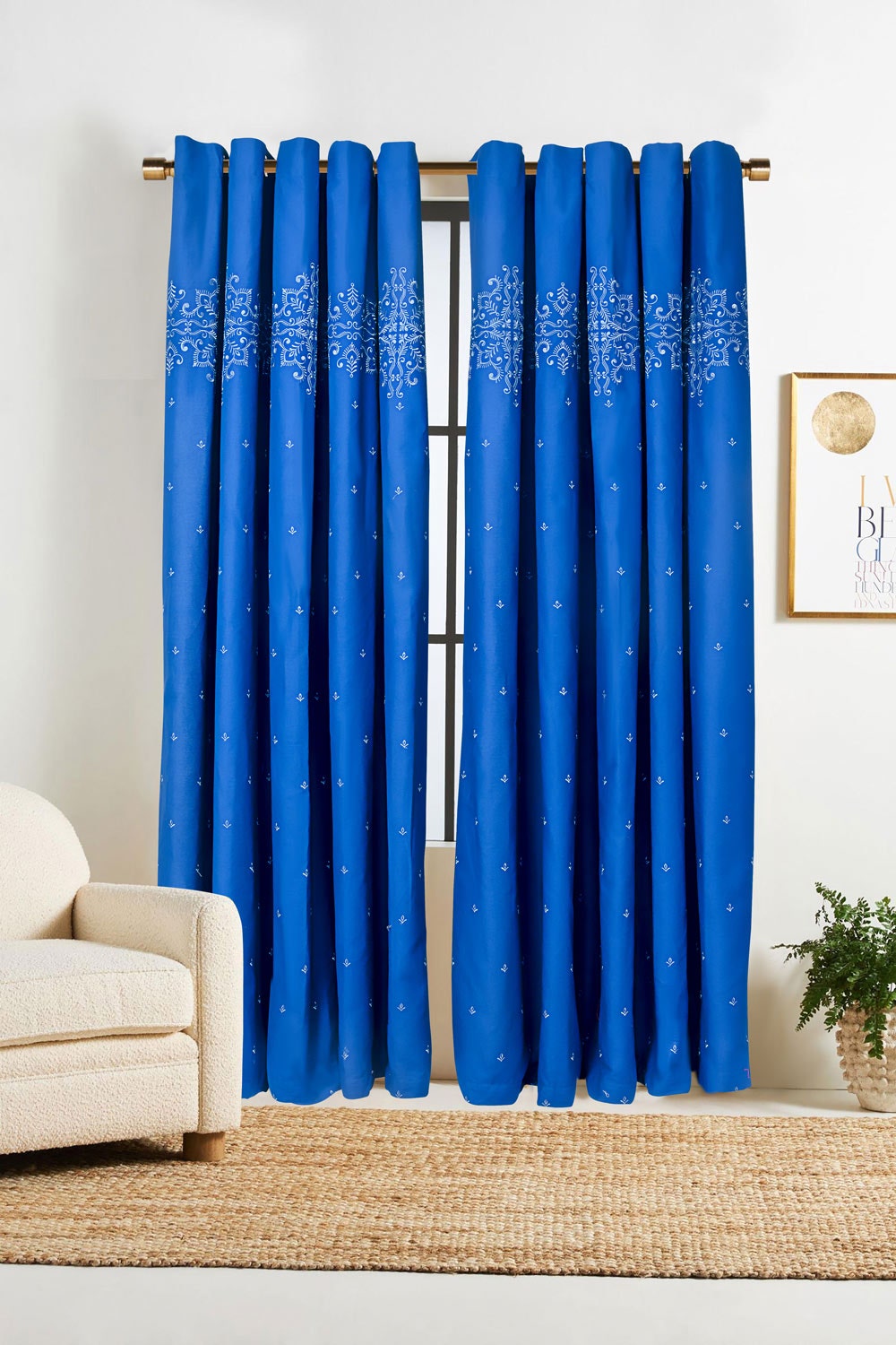 Peacock Embroidered Curtain
