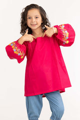 Toddler Girl Pink Basic Woven Top TGWT-2210006