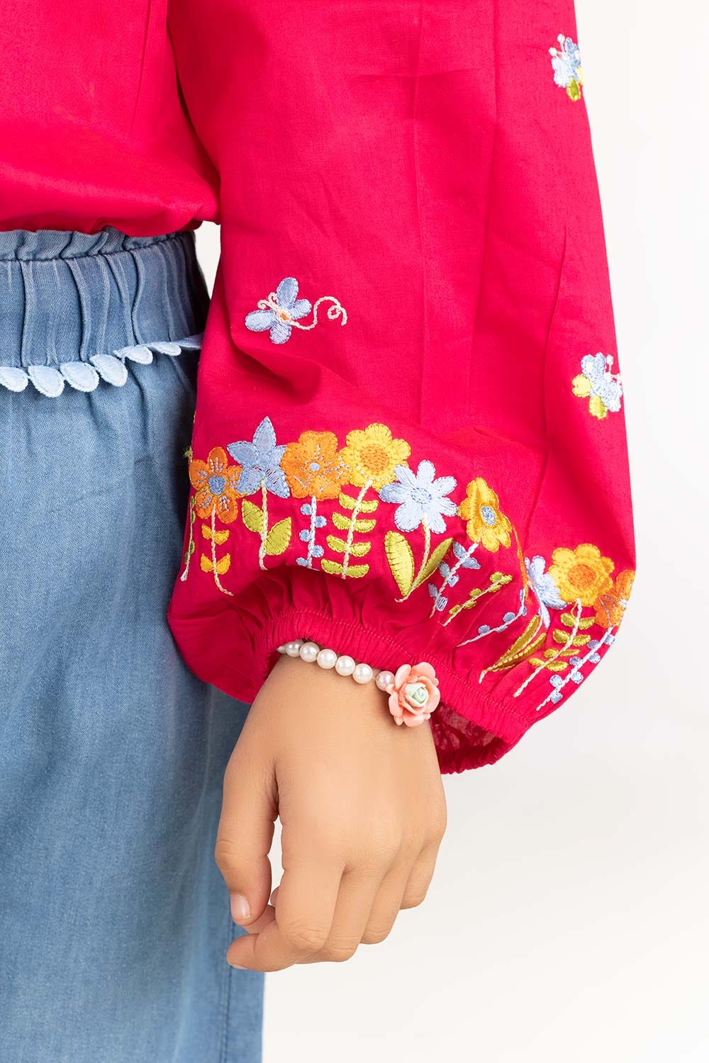 Toddler Girl Pink Basic Woven Top TGWT-2210006