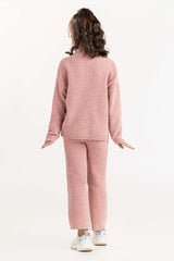 Toddler Girl Pink Knit Trouser 224-616-306