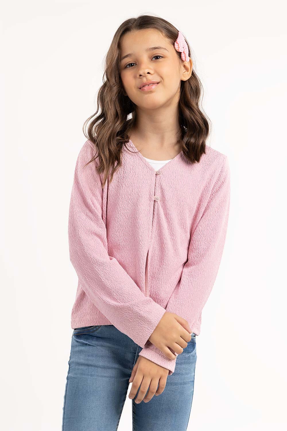 Girls Pink Top 224-413-005