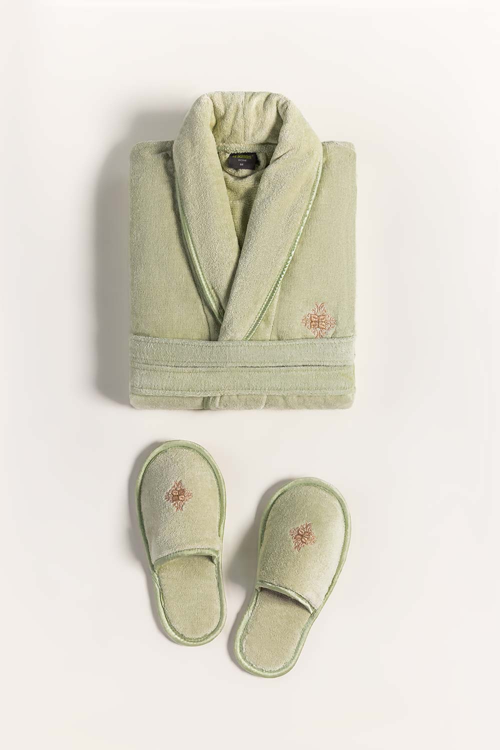 Pistachio Velour Bathrobe