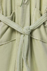 Pistachio Velour Bathrobe
