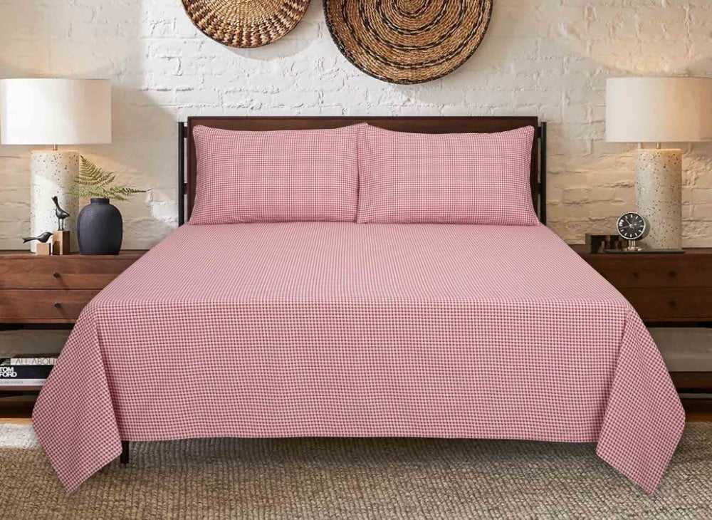 Plaid T-150 Bed Sheet Set