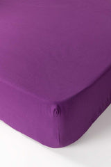 Plum Dyed T-150 Fitted sheet