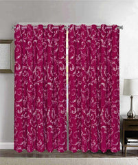Plum Printed Curtain