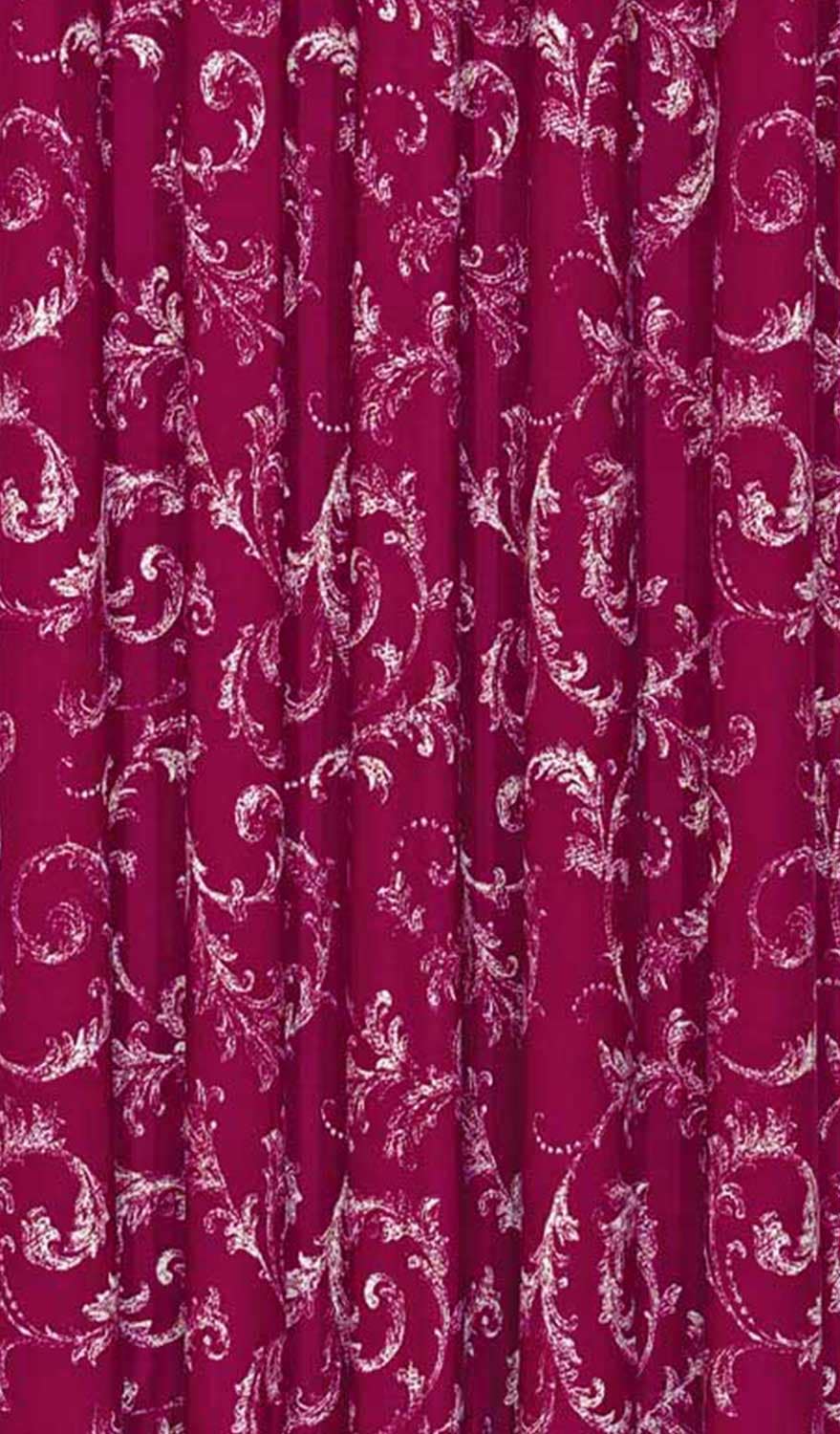 Plum Printed Curtain