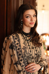 3 Piece Embroidered Lawn Unstitched Suit with Embroidered Chiffon Dupatta with Sequins PM-42010