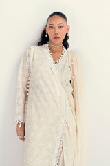 3 Piece Unstitched Schiffli Embroidered Lawn Suit with  Embroidered Chiffon Dupatta PM-52046