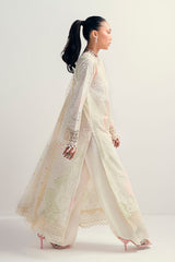 3 Piece Unstitched Schiffli Embroidered Lawn Suit with  Embroidered Chiffon Dupatta PM-52047