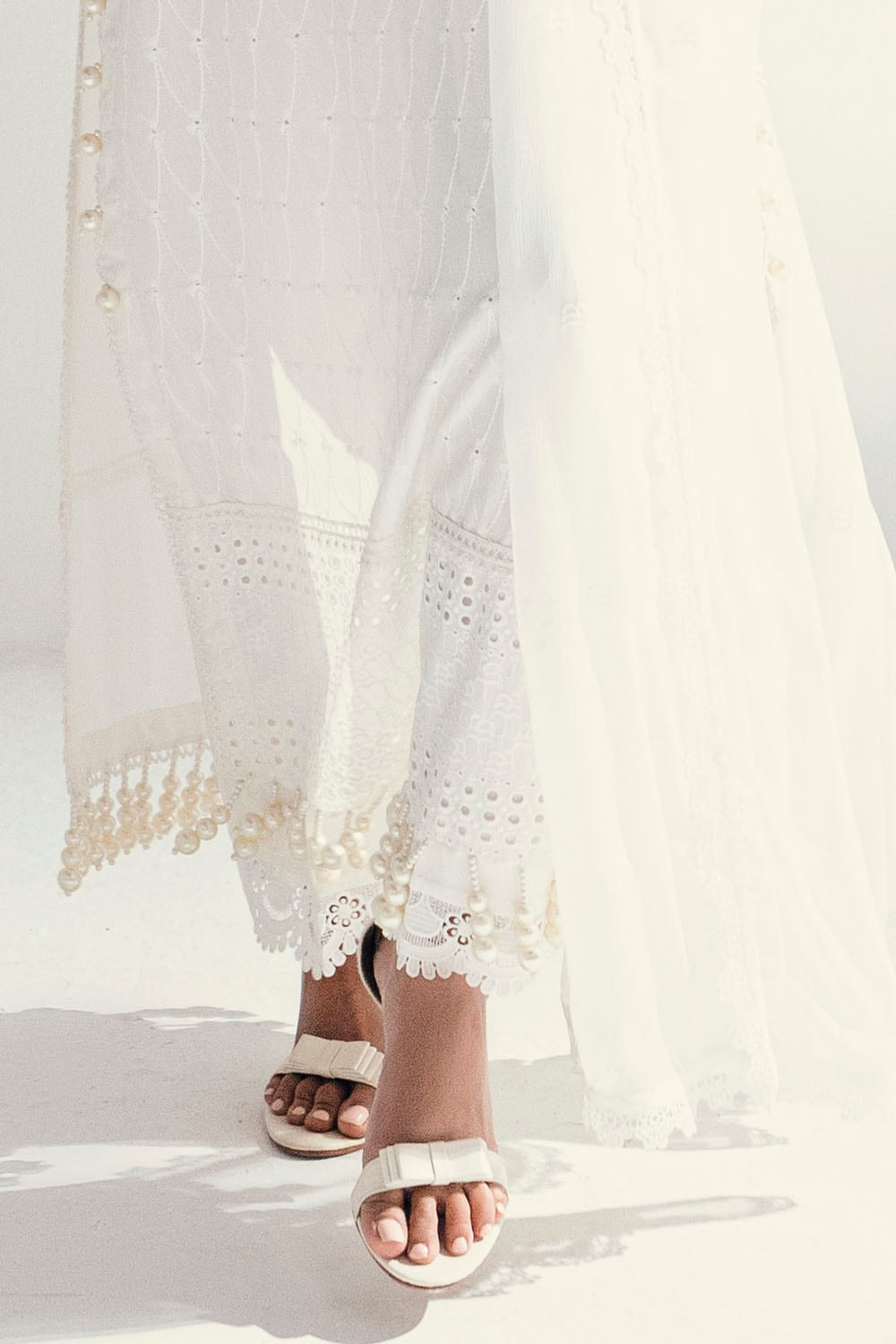3 Piece Unstitched Schiffli Embroidered Lawn Suit with Schiffli Embroidered Chiffon Dupatta