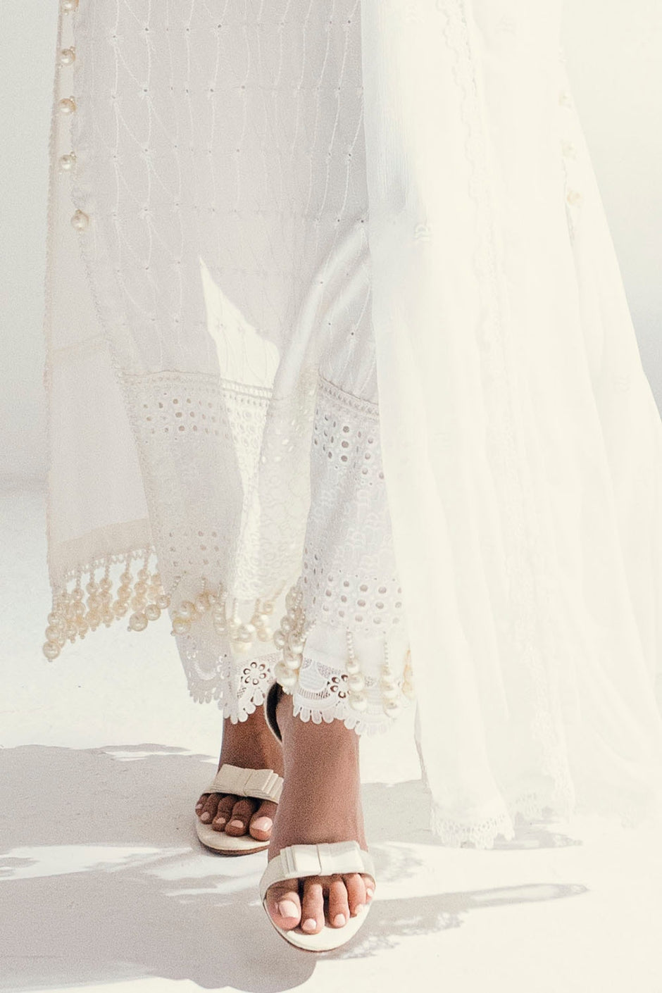 3 Piece Unstitched Schiffli Embroidered Lawn Suit with Schiffli Embroidered Chiffon Dupatta