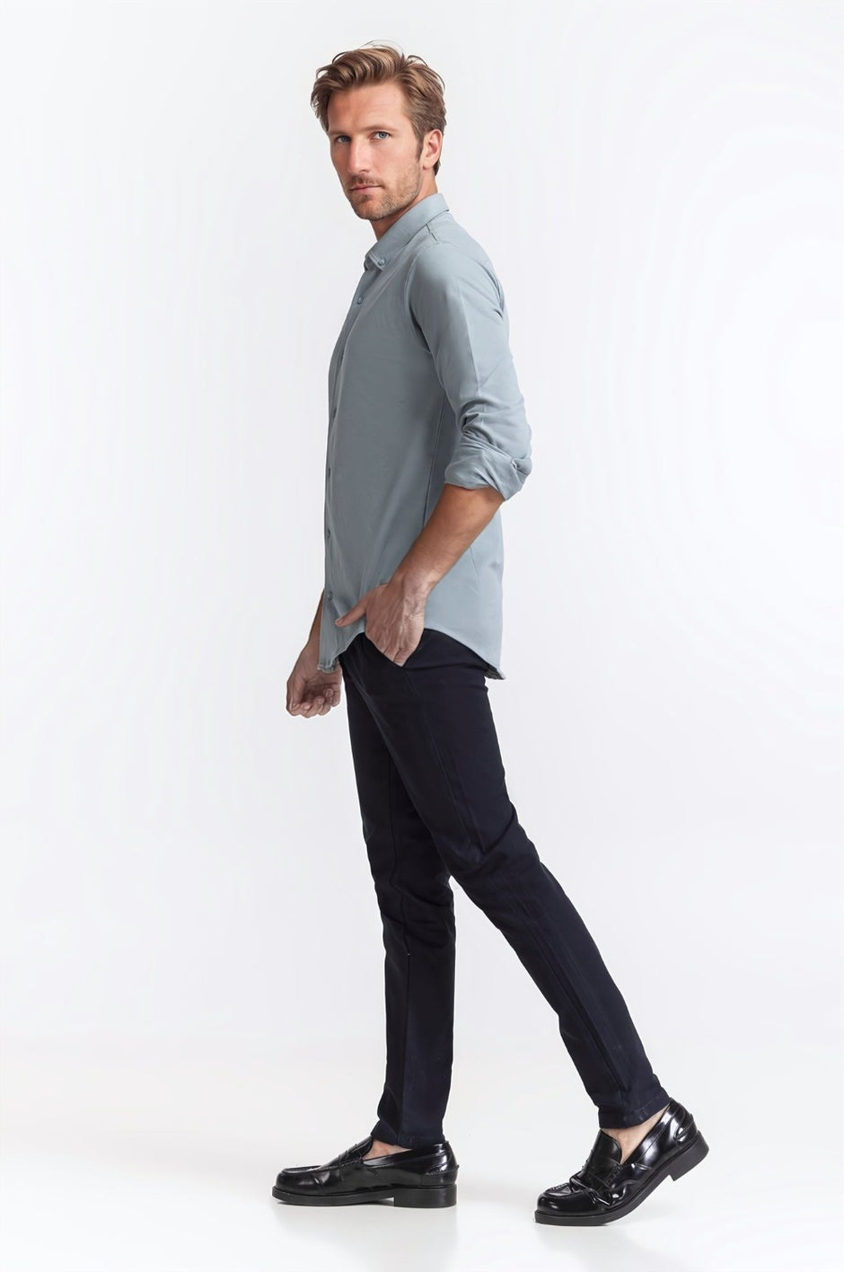 Polo Collar Shirt PS-FSHN24-248