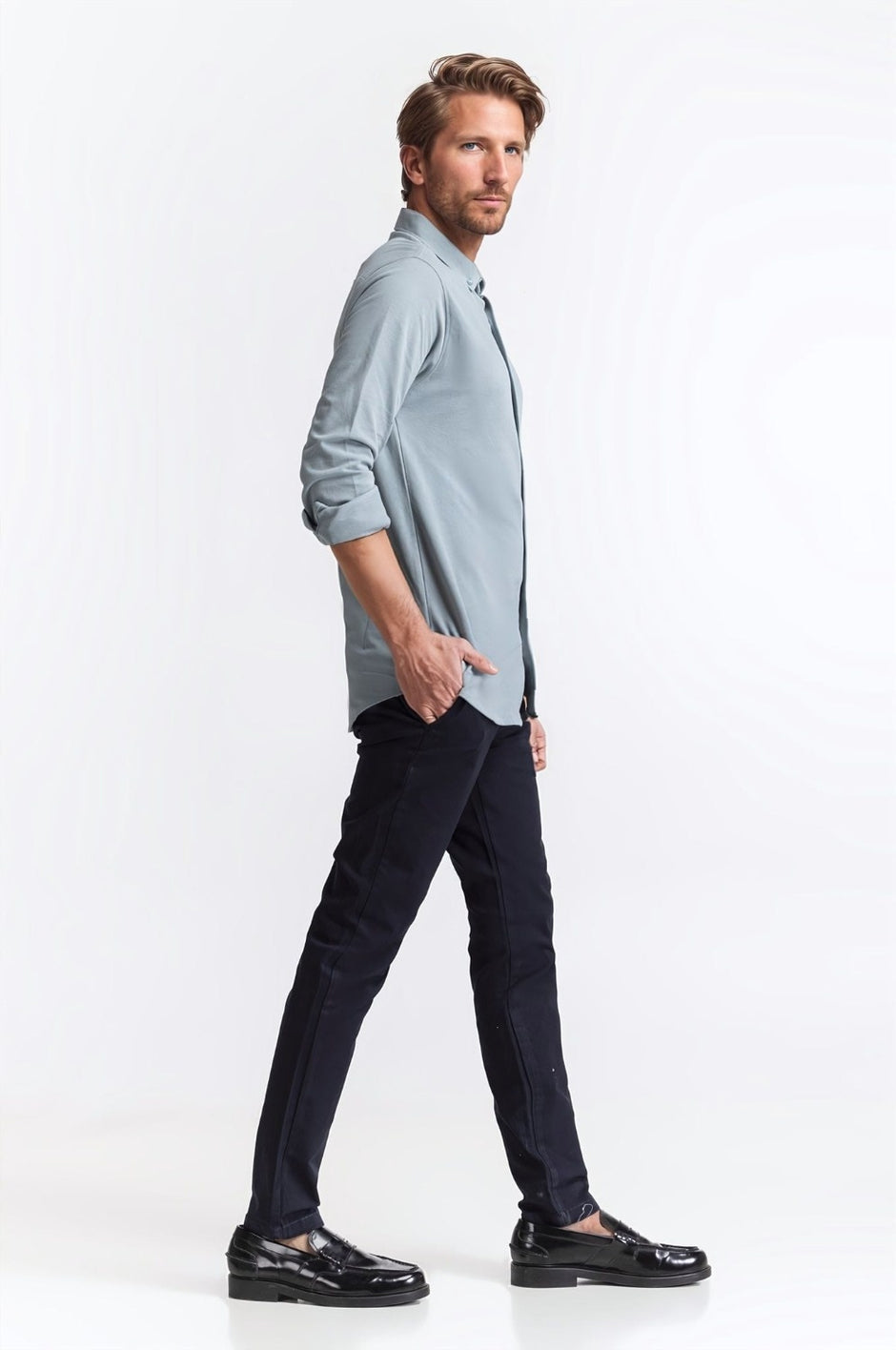 Polo Collar Shirt PS-FSHN24-248