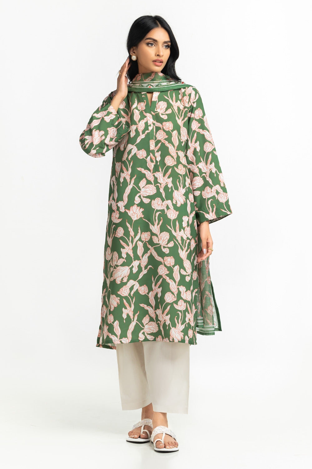 poly-cambric Printed Shirt IPS-44499