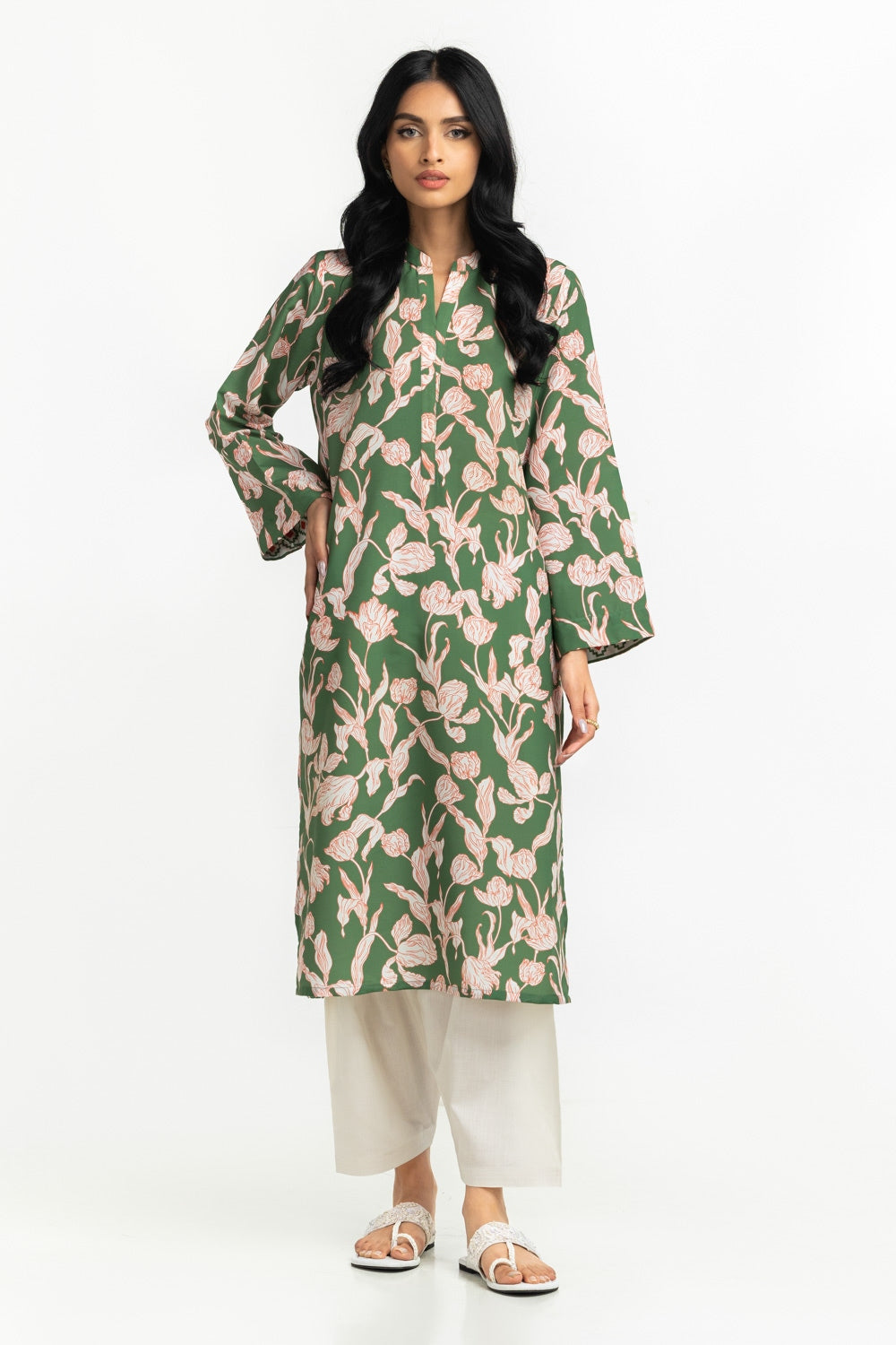 poly-cambric Printed Shirt IPS-44499