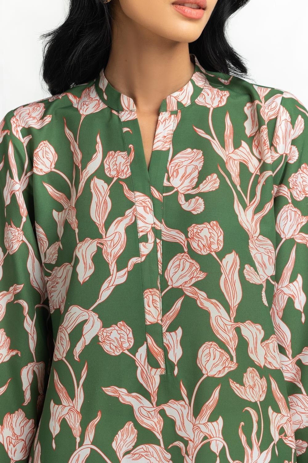 poly-cambric Printed Shirt IPS-44499
