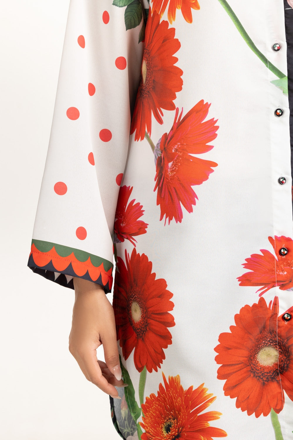 poly-cambric Printed Shirt IPS-44676