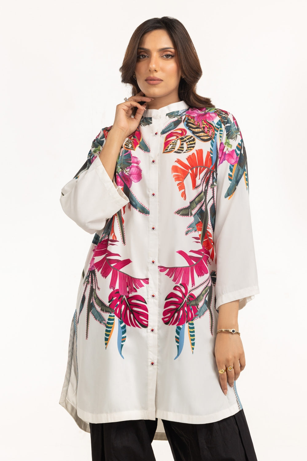 poly-cambric Printed Shirt IPS-44798