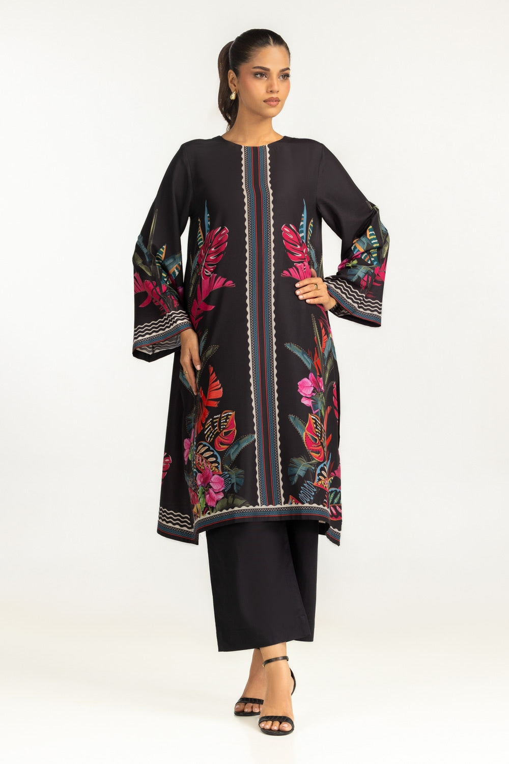 poly-cambric Printed Shirt