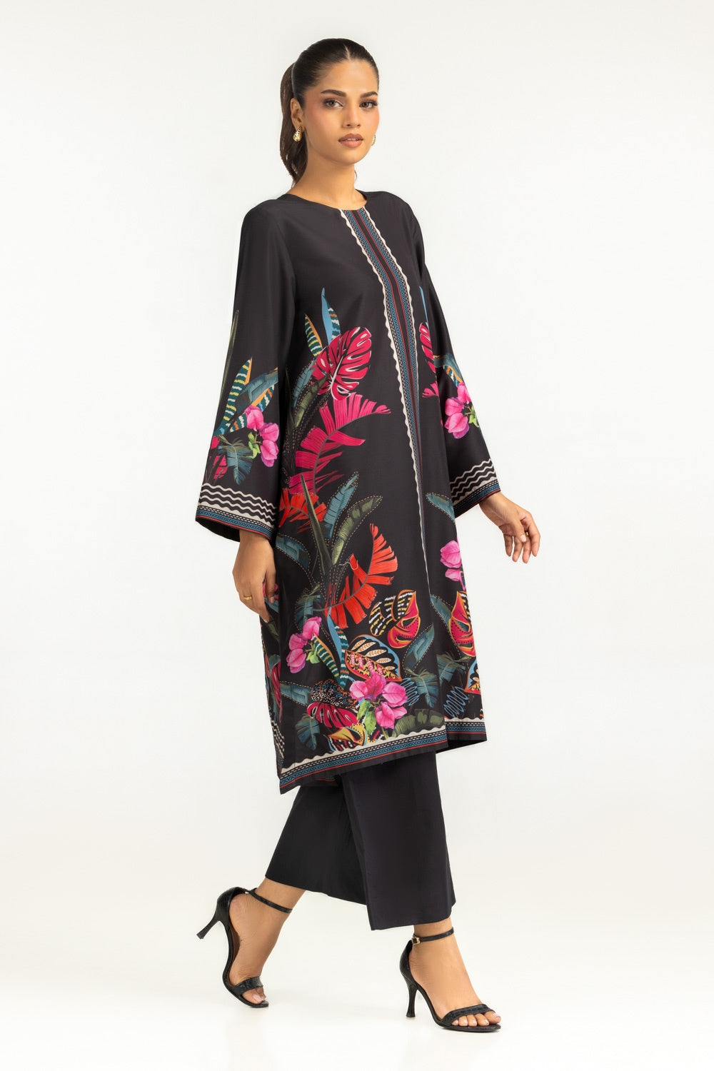 poly-cambric Printed Shirt