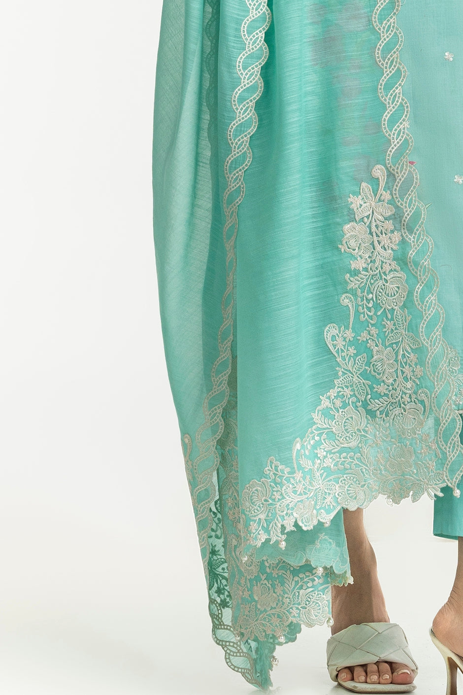 Poly Munar Embroidered Dupatta