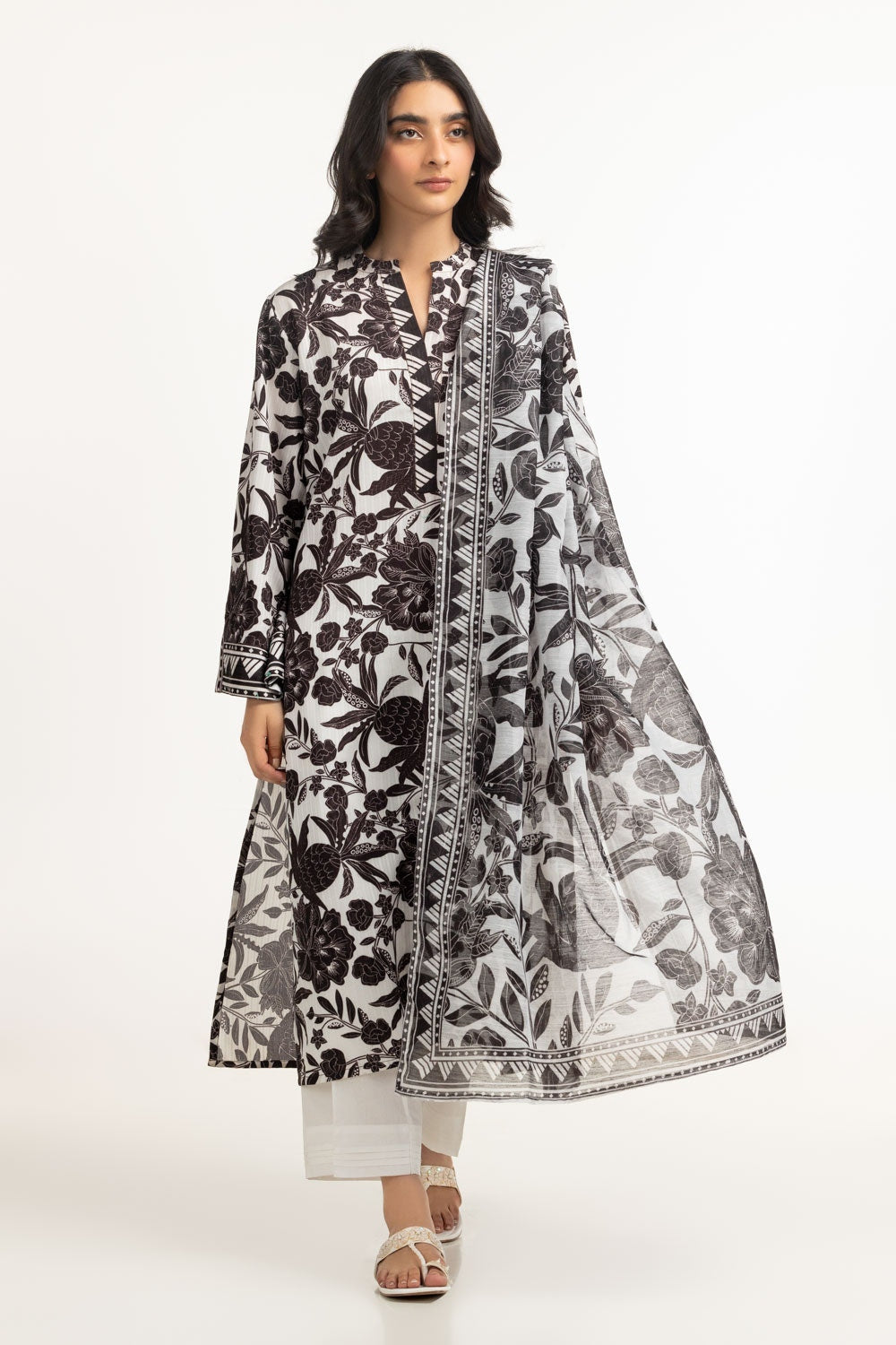 Poly Munar Printed Dupatta IPD-44696