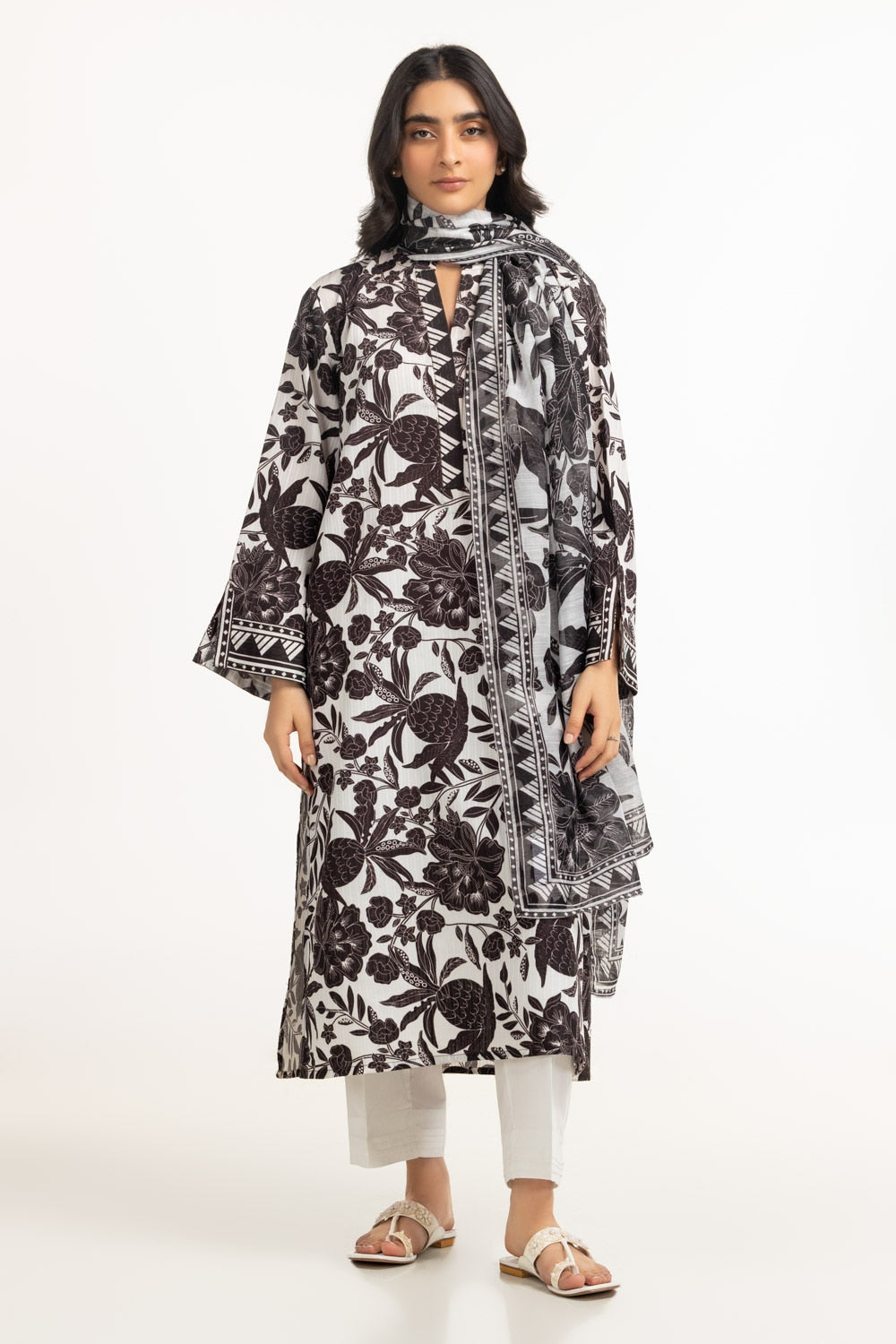 Poly Munar Printed Dupatta IPD-44696
