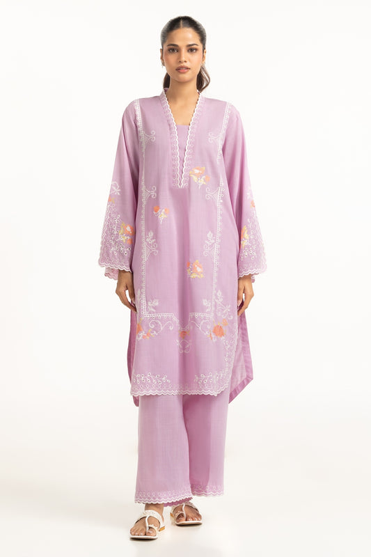 Poly Slub Embroidered Co-Ord Set IPST-44356