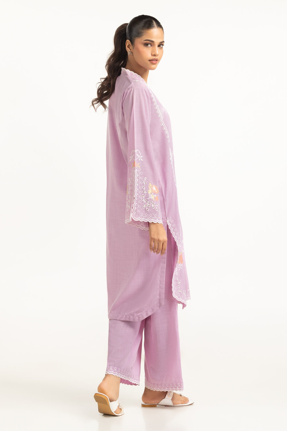 Poly Slub Embroidered Co-Ord Set IPST-44356
