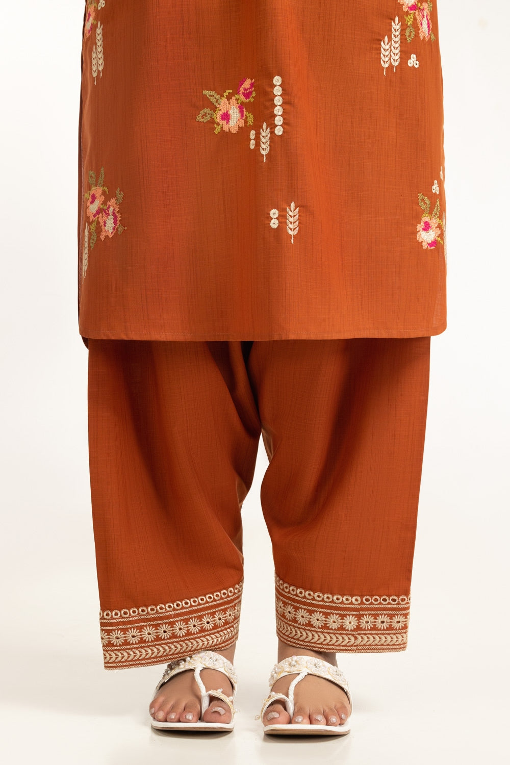 Poly Slub Embroidered Co-Ord Set IPST-44358