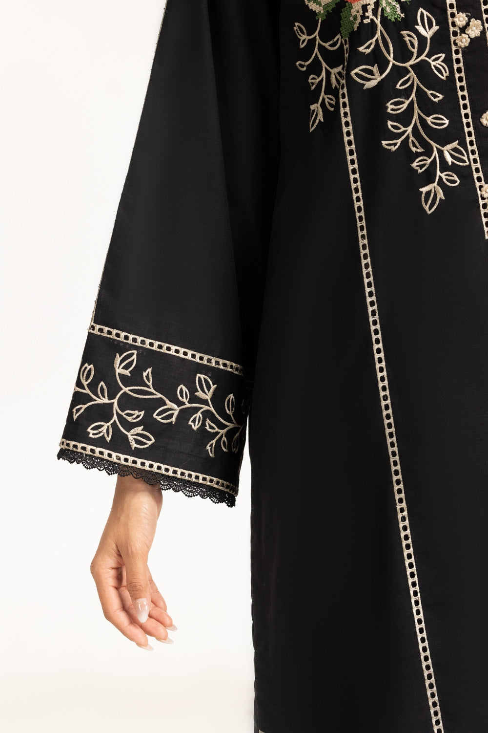 Poly Slub Embroidered Co-Ord Set IPST-44359