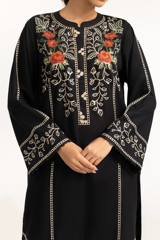 Poly Slub Embroidered Co-Ord Set IPST-44359