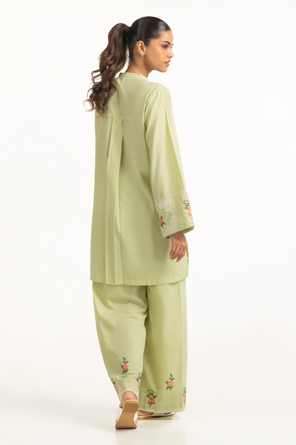 Poly Slub Embroidered Co-Ord Set IPST-44360