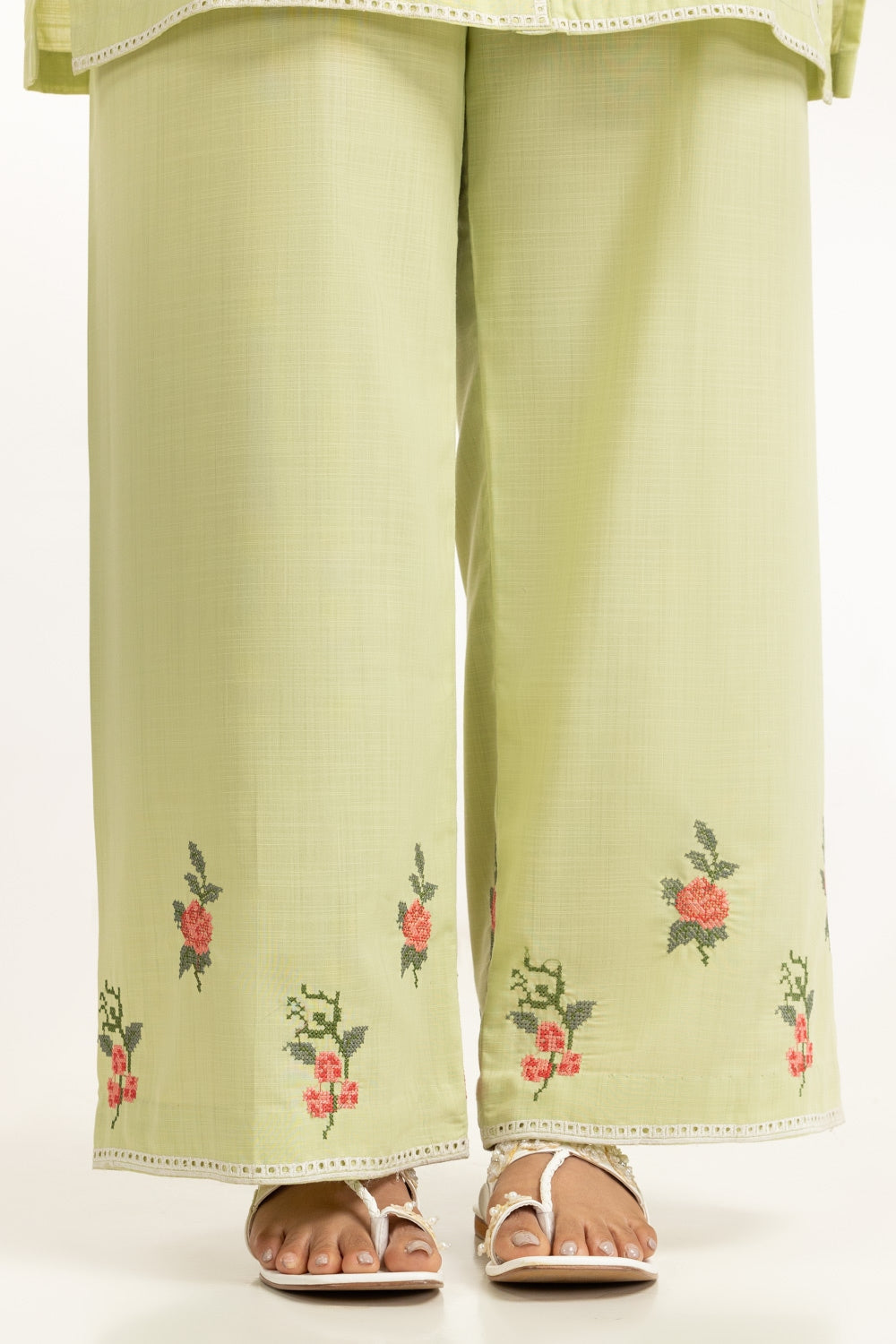 Poly Slub Embroidered Co-Ord Set IPST-44360