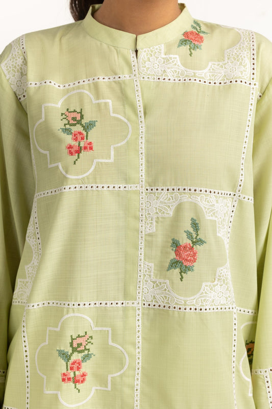 Poly Slub Embroidered Co-Ord Set IPST-44360