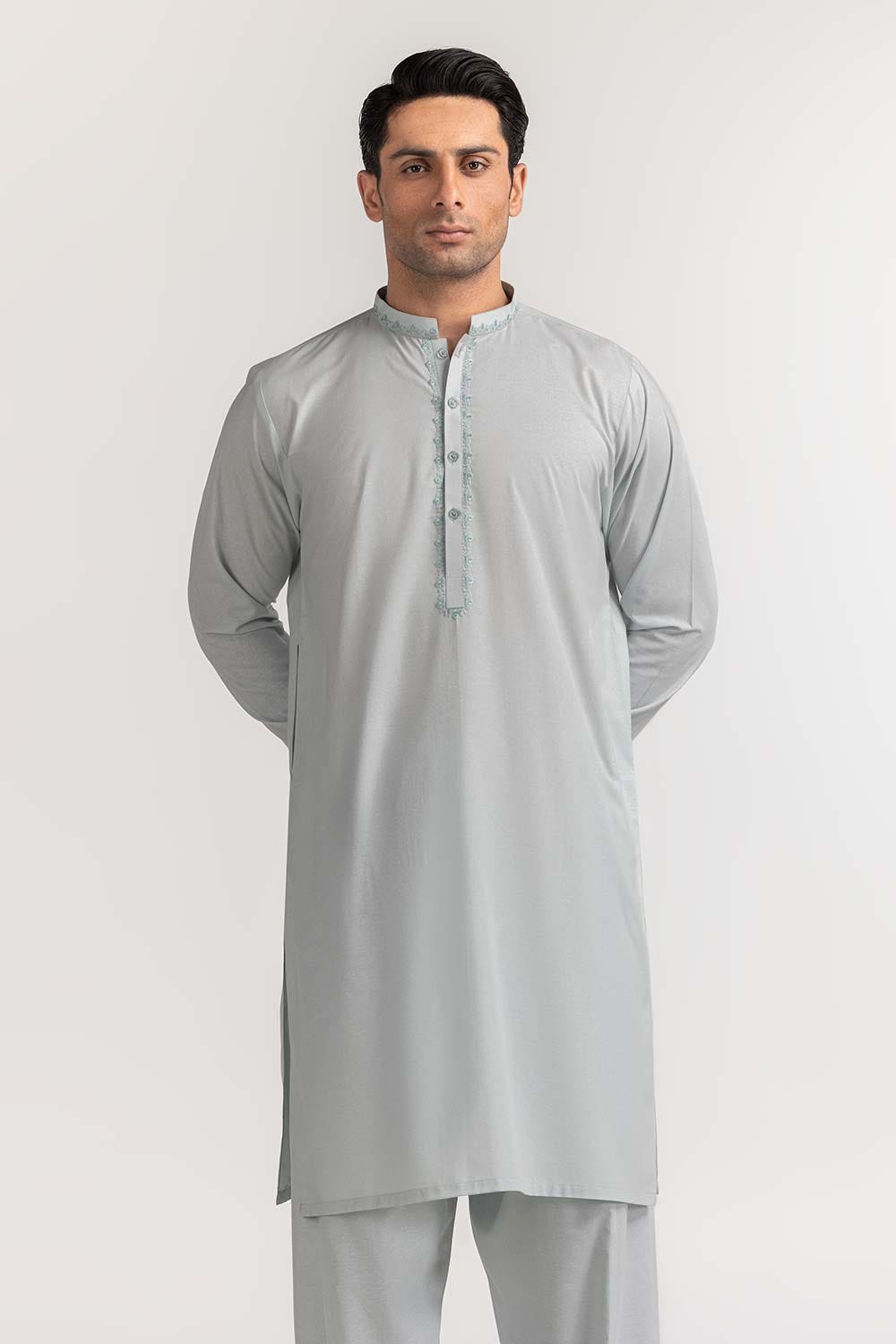 Powder Blue Embroidered Suit SK-E24-028