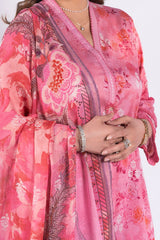 3 Piece Unstitched Printed Lawn Suit with Printed Chiffon Dupatta BM-52028