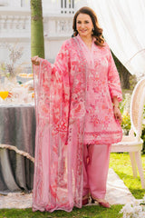 3 Piece Unstitched Printed Lawn Suit with Printed Chiffon Dupatta BM-52028