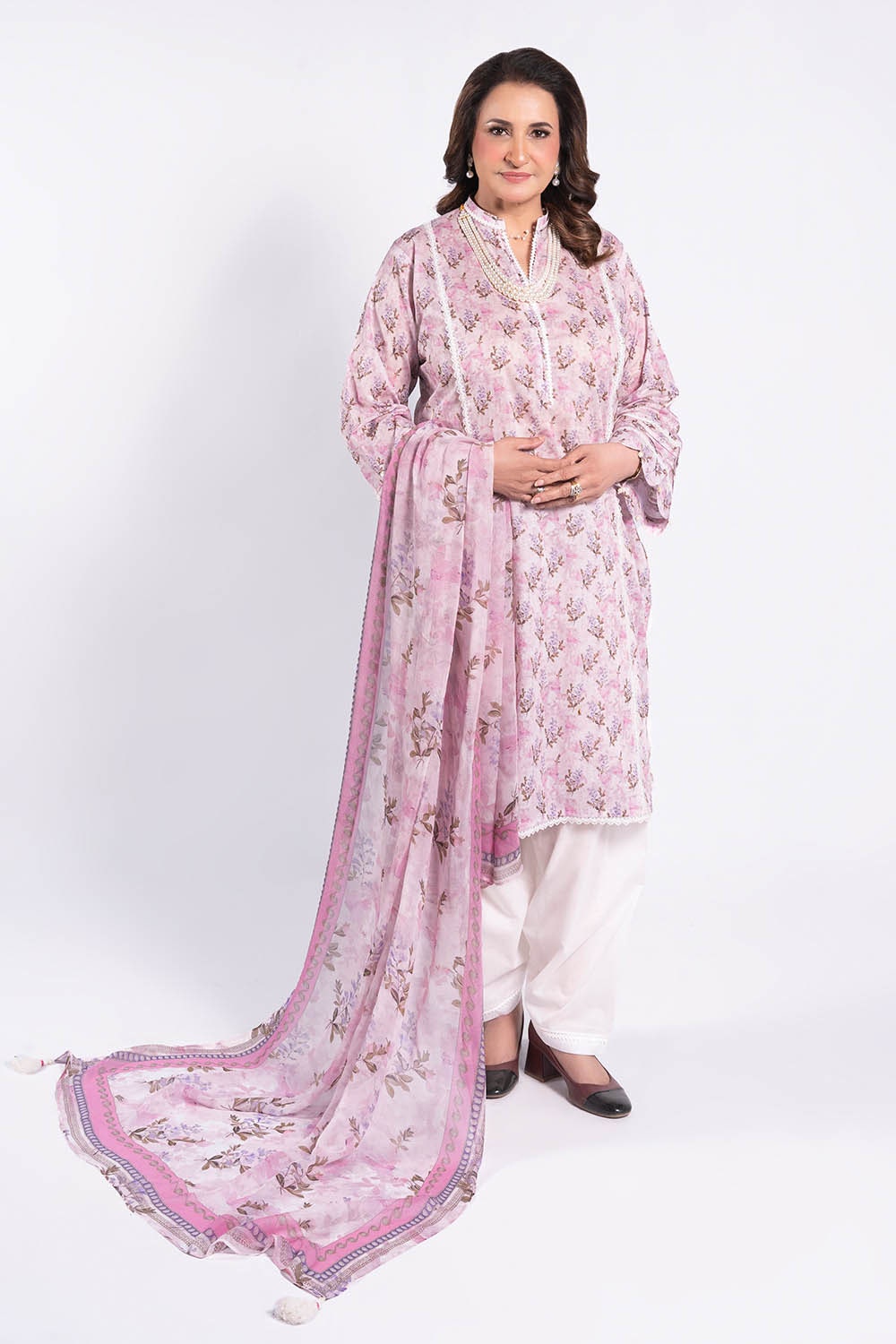 3 Piece Unstitched Printed Lawn Suit with Printed Chiffon Dupatta BM-52031