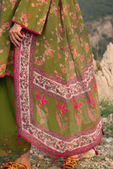 3 Piece Unstitched Printed Lawn Suit with Chiffon Dupatta BM-52039