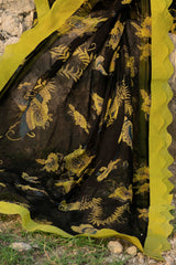 3 Piece Unstitched Printed Lawn Suit with Chiffon Dupatta BM-52040