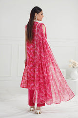 3 Piece Unstitched Embroidered Printed Lawn Suit with Embroidered Printed Chiffon Dupatta PR-52004