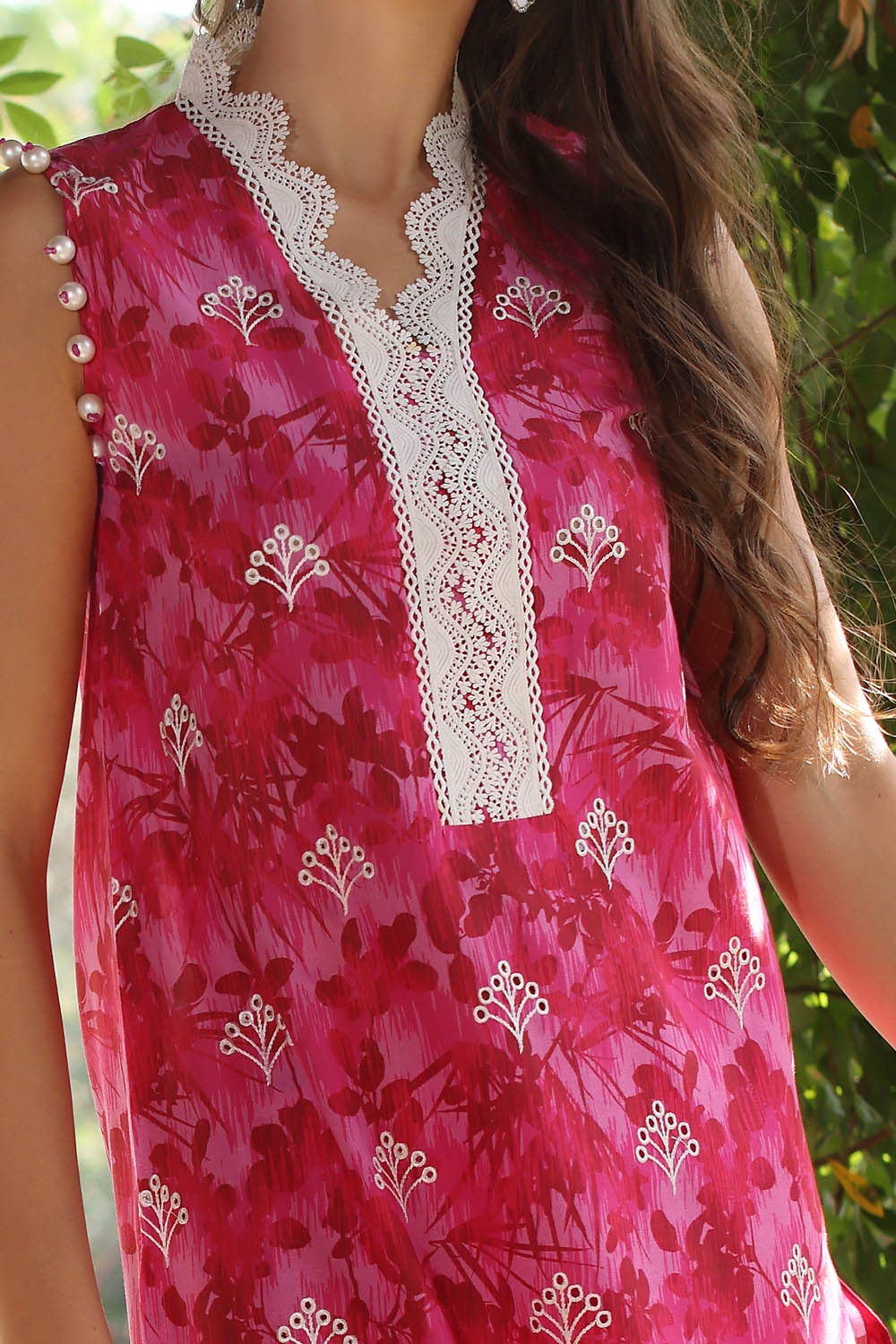 3 Piece Unstitched Embroidered Printed Lawn Suit with Embroidered Printed Chiffon Dupatta PR-52004